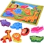Изображение Jokomisiada Drewniane puzzle ukadanka zwierztka safari 7ele dopasuj ksztaty ZA5256