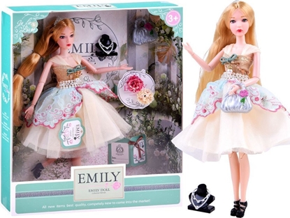 Picture of Jokomisiada Emily Lalka w koktajlowej sukni + torebka ZA3942