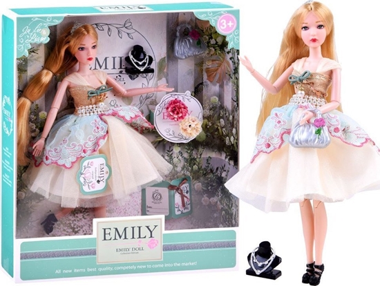 Picture of Jokomisiada Emily Lalka w koktajlowej sukni + torebka ZA3942