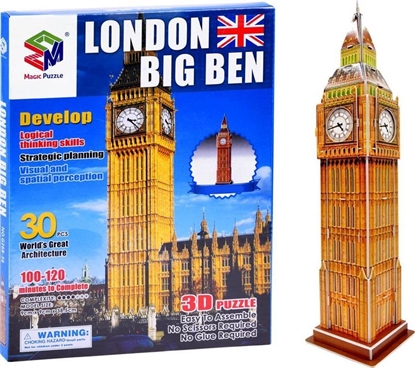 Изображение Jokomisiada Puzzle 3D 30-elementów Londyn Big Ben ZA3802