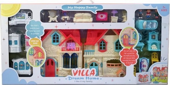 Picture of Jokomisiada Rozkadana Willa z 3 figurkami dla dzieci 3+ Akcesoria + Dwiki + wiata + Meble + Naklejki