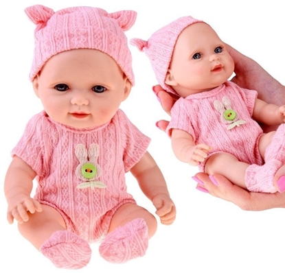 Picture of Jokomisiada Urocza lalka BOBAS 26 cm - lekka i ruchoma w pioszkach z czapeczk ZA5831