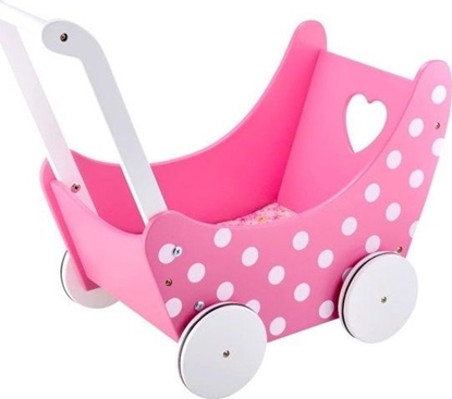 Picture of Jokomisiada Wózek dla lalek pchaczyk retro drewniany (ZA2250)