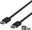 Изображение Kabel Deltaco DisplayPort kabelis DELTACO 8K, DP 1.4, 2m, juodas / DP8K-1020-K / R00110015
