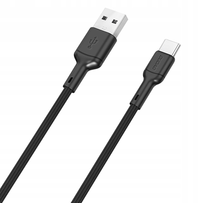 Attēls no Kabel USB Dudao USB-A - USB-C 1 m Czarny (6976625335541)