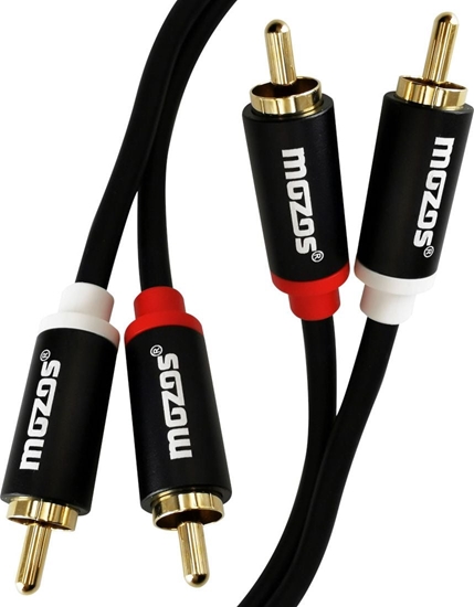 Picture of Kabel Mozos RCA (Cinch) x2 - RCA (Cinch) x2 1m czarny (MCABLE-2R2R)