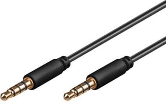 Изображение Kabel PremiumCord Jack 3.5mm - Jack 3.5mm 2m czarny (kjack4mm2)