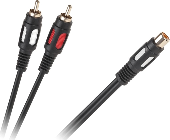 Picture of Kabel RCA (Cinch) - RCA (Cinch) x2 0.25m czarny (KPO3871)
