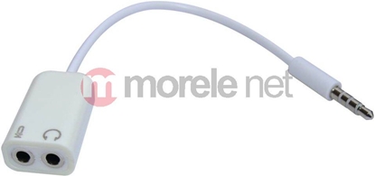 Picture of Kabel Sandberg Jack 3.5mm - Jack 3.5mm x2 0.1m biay (50859)