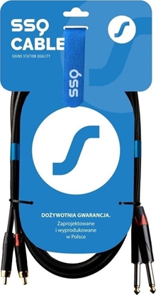 Picture of Kabel SSQ Jack 6.3mm x2 - RCA (Cinch) x2 5m czarny (SS-1430)