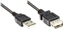 Attēls no Kabel USB Alcasa USB-A - USB-A 1.8 m Czarny (2511-OF2S)