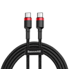 Изображение Baseus Baseus CATKLF-H91 USB-C - USB-C PD QC cable 60W 3A 480Mb/s 2m - black and red