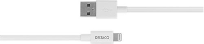 Изображение Kabel USB Deltaco USB-A - Lightning 1 m Biay (IPLH-401)