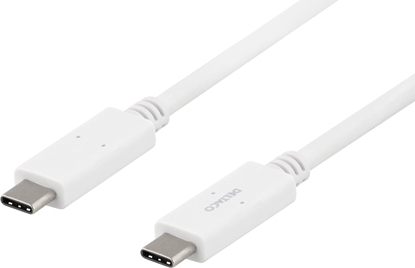 Изображение Kabel USB Deltaco USB-C - USB-C 1 m Biay (USBC-1502M)