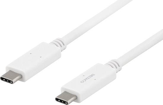 Изображение Kabel USB Deltaco USB-C - USB-C 1 m Biay (USBC-1502M)