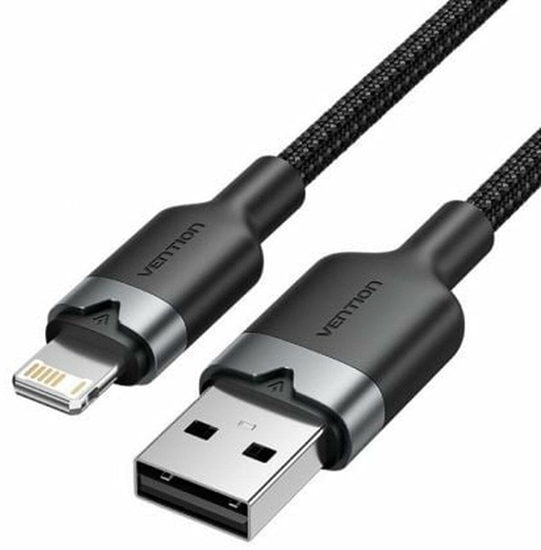 Изображение Kabel USB Vention USB-A - Lightning 1 m Czarny (S9915644)