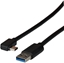 Attēls no Kabel USB EFB USB-A - USB-C 0.5 m Czarny (EBUSBC-USBC5GAK.0,5)