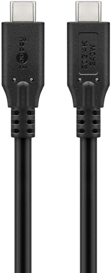 Изображение Kabel USB Goobay USB-C - USB-C 1.5 m Czarny (RB74188)
