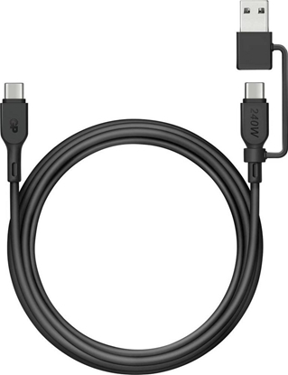 Attēls no Kabel USB GP USB-A - USB-C 1.5 m Czarny (GPCBCXBPBKUSB964)