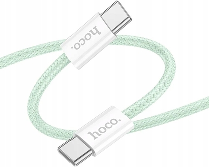 Attēls no Kabel USB Hoco USB-C - USB-C 1 m Zielony (X104 green)