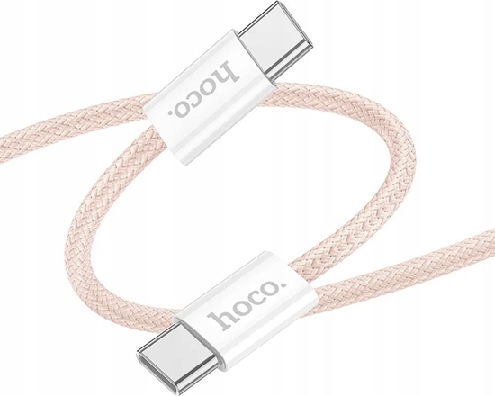 Изображение Kabel USB Hoco USB-C - USB-C 1 m Róowy (X104 pink)