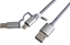 Picture of Kabel USB iGET USB-A - microUSB + USB-C 1 m Srebrny (G2V1)