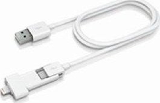 Изображение Kabel USB Innergie USB-A - microUSB + Lightning 0.8 m Biay (IN-ADP-121)