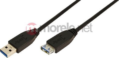 Attēls no Kabel USB LogiLink USB-A - USB-A 2 m Czarny (CU0042)