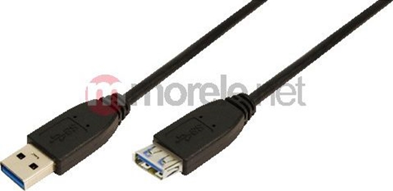 Picture of Kabel USB LogiLink USB-A - USB-A 2 m Czarny (CU0042)