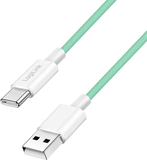 Изображение Kabel USB LogiLink USB-A - USB-C 1.5 m Zielony (CU0328)
