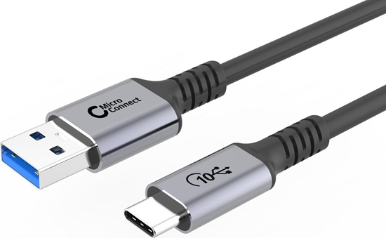 Изображение Kabel USB MicroConnect USB-A - USB-C 0.25 m Czarny (USB3.2AC025)