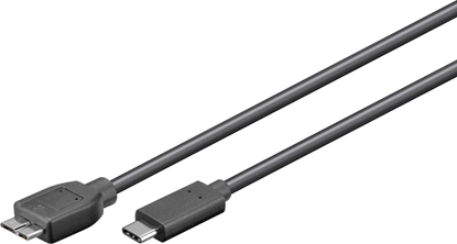 Изображение Kabel USB MicroConnect USB-C - microUSB 0.6 m Czarny (USB3.1CAMIB3.06)