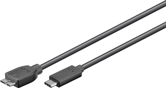 Изображение Kabel USB MicroConnect USB-C - microUSB 0.6 m Czarny (USB3.1CAMIB3.06)