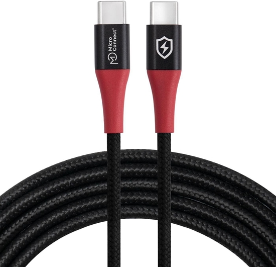 Picture of Kabel USB MicroConnect USB-C - USB-C 1.5 m Czarny (Safe Charge USB-C to C Data)