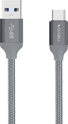 Attēls no Kabel USB Nevox USB-A - USB-C 2 m Szary (1480)