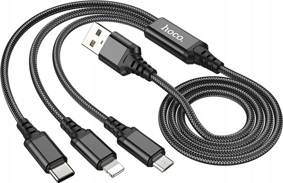 Picture of Kabel USB Partner Tele.com USB-A - Lightning 1 m Czarny (X76 Black)
