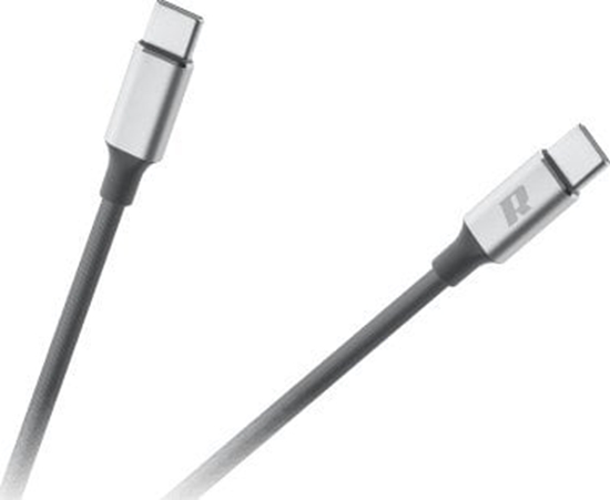 Picture of Kabel USB Rebel USB-C - USB-C 1 m Czarno-srebrny (RB-6012-100-B)