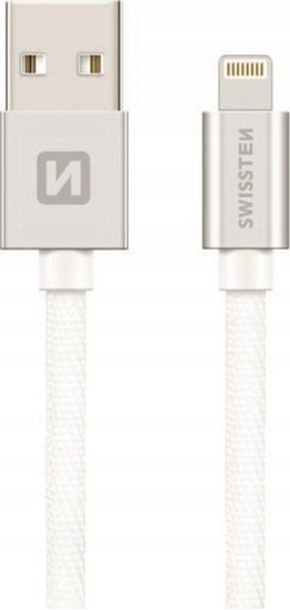 Picture of Kabel USB Swissten USB-A - Lightning 0.2 m Srebrny (71523103)