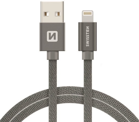 Picture of Kabel USB Swissten USB-A - Lightning 1.2 m Czarny (8595217455757)