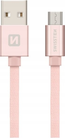 Picture of Kabel USB Swissten USB-A - micro-B 0.2 m Róowy (71522105)