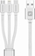 Изображение Kabel USB Swissten USB-A - USB-C + micro-B + Lightning 1.2 m Srebrny (SV0153259010)