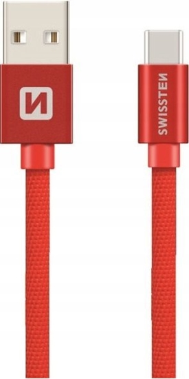 Picture of Kabel USB Swissten USB-A - USB-C 0.2 m Czerwony (71521106)