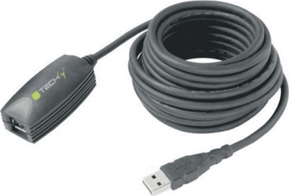 Attēls no Kabel USB Techly USB-A - USB-A 5 m Czarny (ICUR3050)