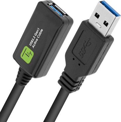 Attēls no Kabel USB Techly USB-A - USB-A 5 m Czarny (ICUR3050G)