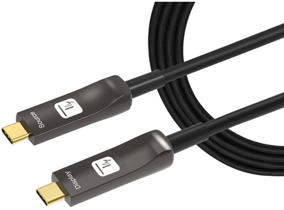 Attēls no Kabel USB Techly USB-C - USB-C 10 m Czarny (ICOC-U3C-HY-010)