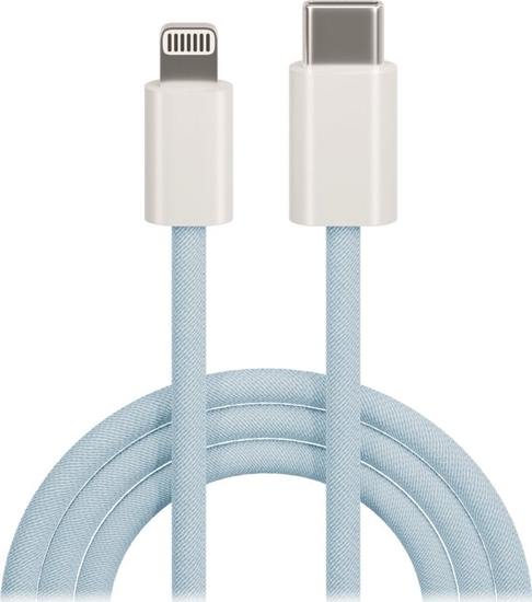 Picture of Kabel USB TelForceOne USB-C - Lightning 1 m Niebieski (OEM0101122)