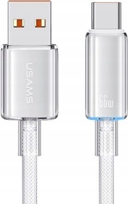 Изображение Kabel USB Usams USB-A - USB-C 1.2 m Biay (USA1260)