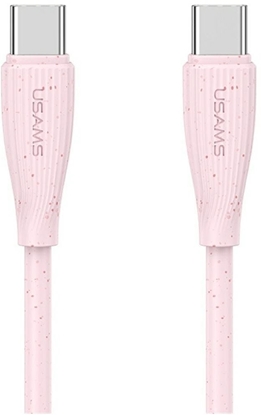 Изображение Kabel USB Usams USB-C - USB-C 1 m Róowy (USA1269)