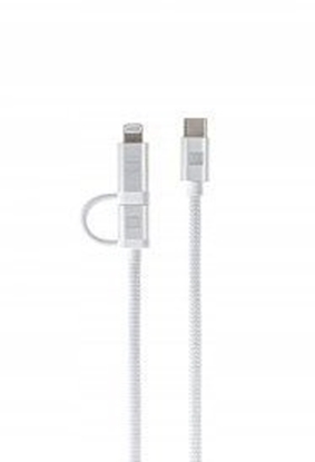 Attēls no Kabel USB USB-C - USB-C + Lightning 2 m Biay (ERPW2CL200-WH)