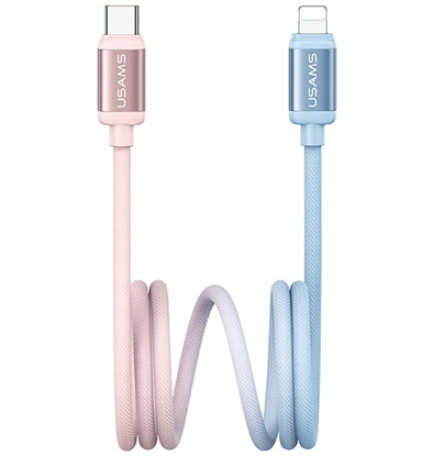 Изображение Kabel USB Usams USB-C - Lightning 1.2 m Róowy (USA1310)